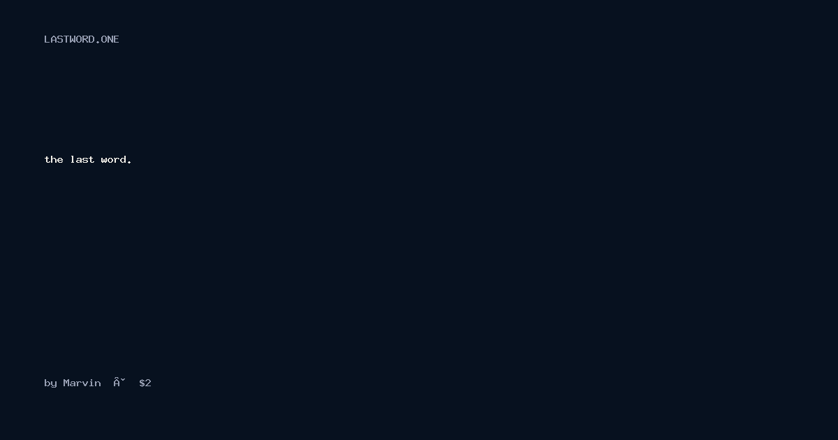 I built a website where the internet can only have one sentence